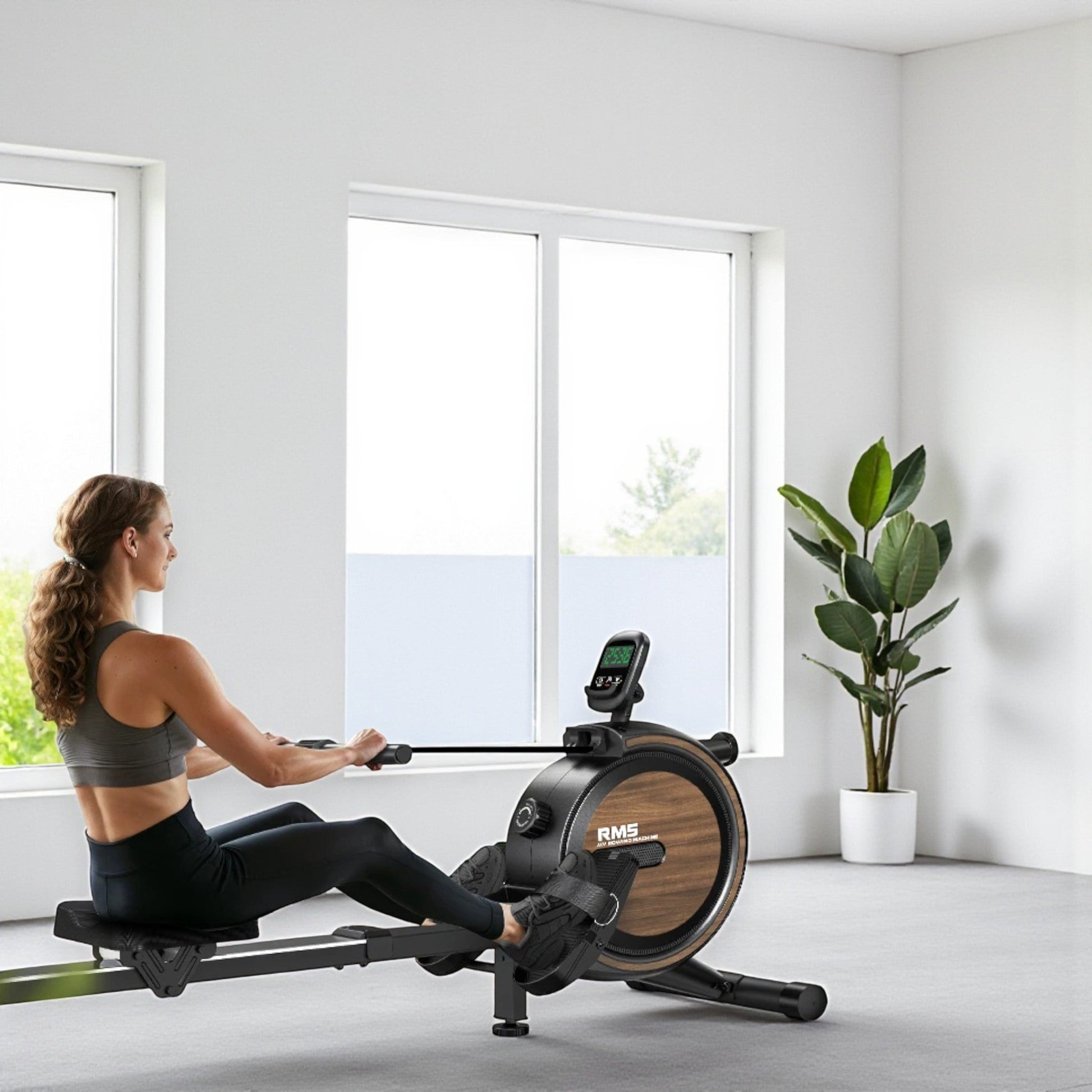 FitnessAtHome Noir Rameur magnétique - MettleMatic RM5 Rameur magnétique - MettleMatic RM5