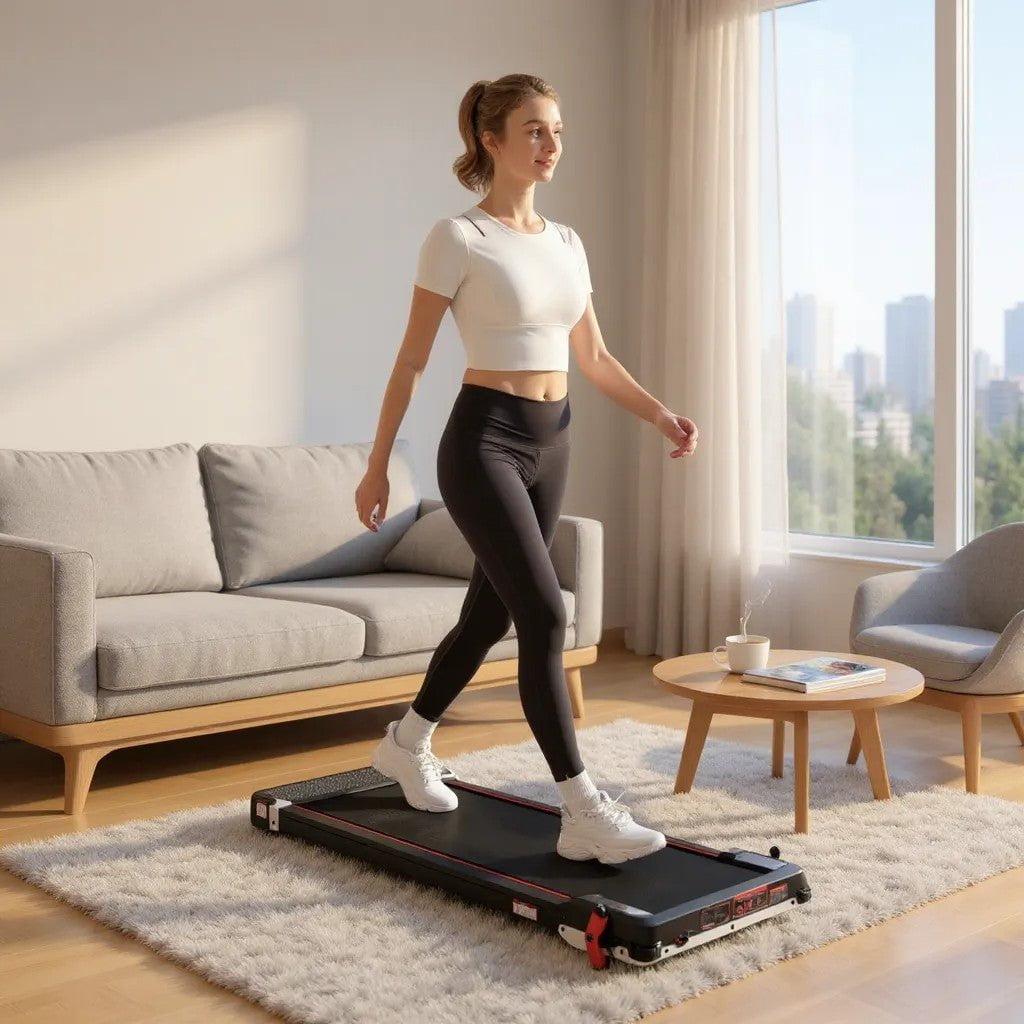 FitnessAtHome Tapis de marche et de course - Inclinaison réglable & massage réflexologique Tapis de marche et de course - Inclinaison réglable & massage réflexologique